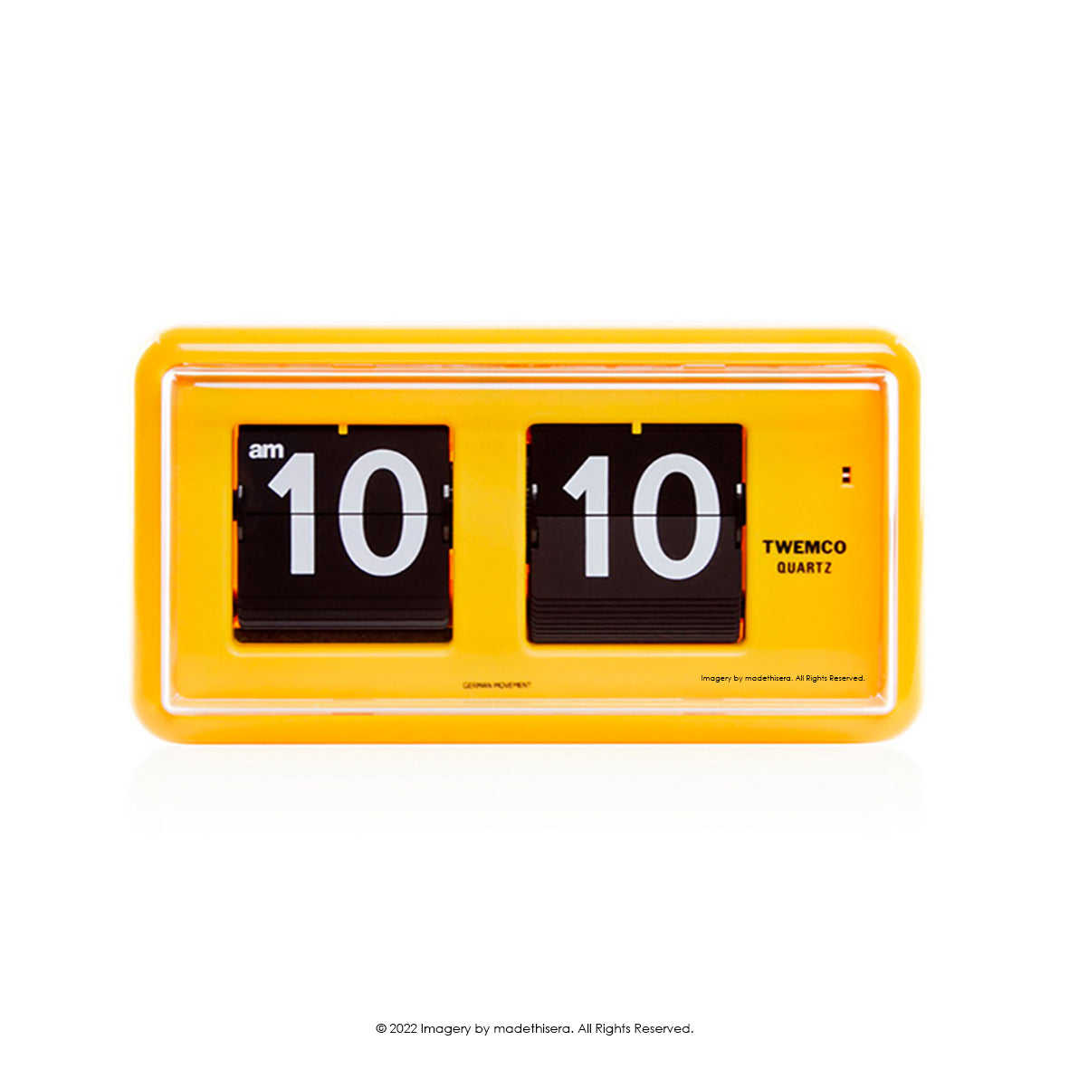 インテリア時計 twemco QT-30 Digital Quartz Table Clock Twemco QT-30 Digital Flip Clock 數位翻頁鐘(Yellow 黃色) [Table