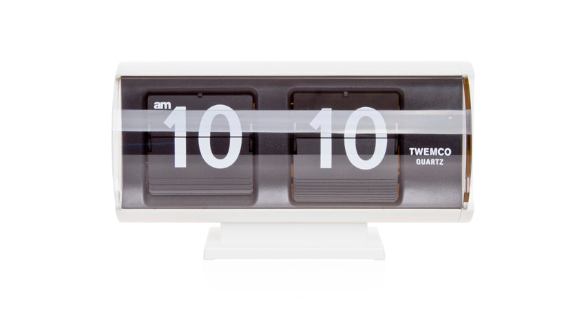 Twemco QT-30T Digital Flip Clock 數位翻頁鐘 (White 白色) [Table Clock/Wall Clock 座檯鐘/掛牆鐘]