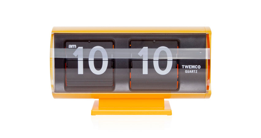 Twemco QT-30T Digital Flip Clock 數位翻頁鐘 (Yellow 黃色) [Table Clock/Wall Clock 座檯鐘/掛牆鐘]