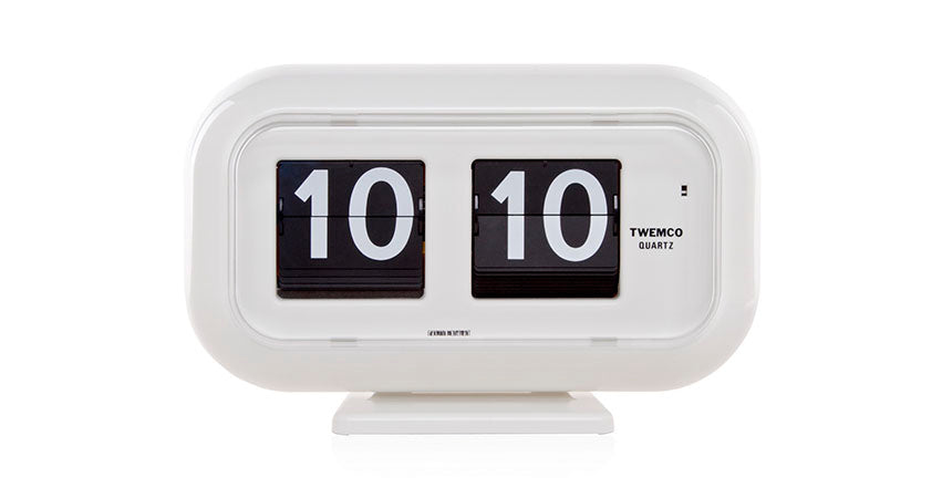 Twemco QT-35 Digital Flip Clock 數位翻頁鐘 (White 白色) [Table Clock/Wall Clock 座檯鐘/掛牆鐘]