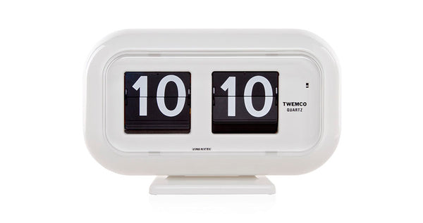 Twemco QT-35 Digital Flip Clock 數位翻頁鐘 (White 白色) [Table Clock/Wall Clock 座檯鐘/掛牆鐘]