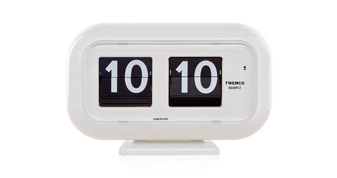 Twemco QT-35 Digital Flip Clock 數位翻頁鐘 (White 白色) [Table Clock/Wall Clock 座檯鐘/掛牆鐘]