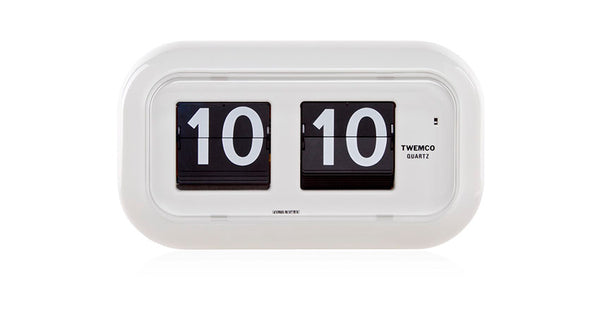 Twemco QT-35 Digital Flip Clock 數位翻頁鐘 (White 白色) [Table Clock/Wall Clock 座檯鐘/掛牆鐘]