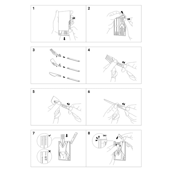 Uphold Cutlery Compact 隨行餐具 袖珍版 (Gunmetal 槍鐵) [Folding Travel Cutlery/Collapsible Pocket Utensils 折疊旅行便攜餐具]