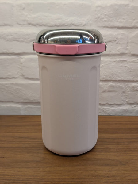Camel 駱駝牌 TIFFIN Vacuum Flask with Glass Food Jar 真空壺及玻璃食物瓶 1L (Cream 米白) [Stainless Steel Thermos Flask 不銹鋼保溫壺]
