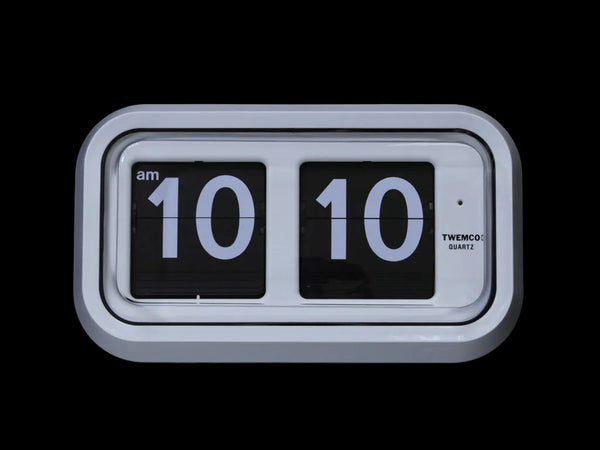 Twemco BQ-58 Digital Flip Clock 數位翻頁鐘 (White 白色) [Table Clock/Wall Clock 座檯鐘/掛牆鐘]