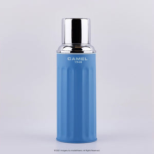 Camel 122 Vacuum Flask 122AM (112AM with Leak-Proof Cap) 0.45L (Aquamarine) [Double Wall Thermal Glass Bottle]