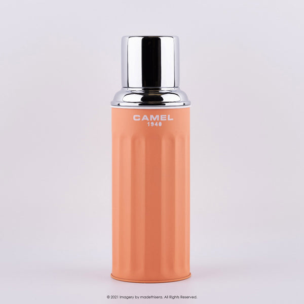 Camel 駱駝牌 122 Vacuum Thermal Flask 真空保溫壺 122CL (112CL with Leak-Proof Cap 帶防漏蓋) 0.45L (Cantaloupe 哈密瓜) [Double Glass Wall Thermos Bottle 雙層玻璃暖水樽]