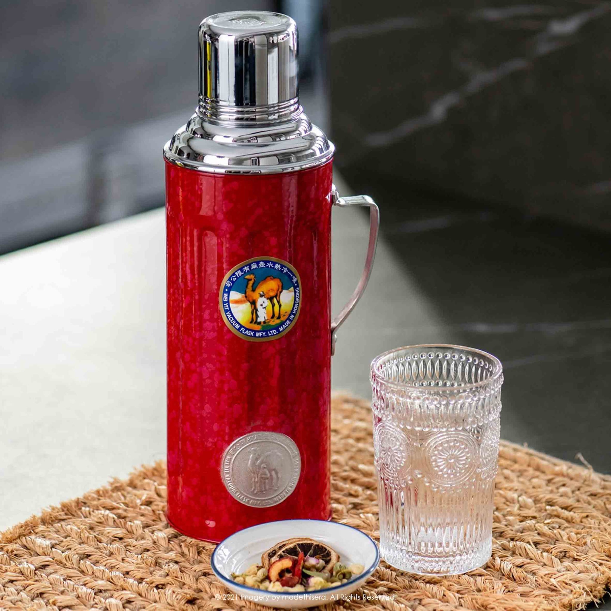 Camel 駱駝牌 331 Vacuum Thermal Flask 真空保溫壺 331RD 1.1L (Red 紅) [Double Glass Wall Thermos Bottle 雙層玻璃暖水樽]